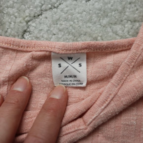 Light Pink Ribbed Crop Top Size M - Picture 6 of 6